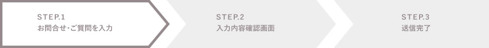 STEP.1 お問合せ・ご質問を入力