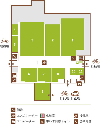 1F 食料品・ファッション マップ